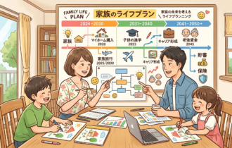 ライフプランについて考える家族