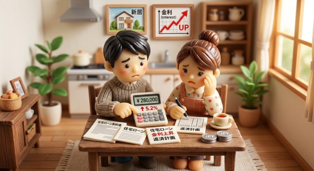 金利に悩む若い夫婦
